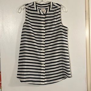 J. Crew black/cream sleeveless top